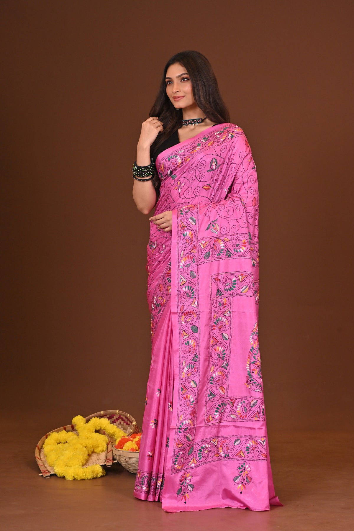 KOMOLINI BLENDED SILK KANTHA SAREE
