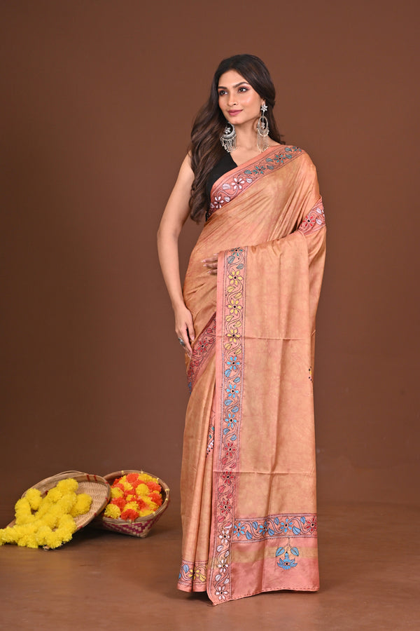 KOMOLSOBHA BLENDED SILK KANTHA SAREE