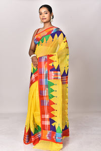 KOTA GAMCHA CHECK APPLIQUE SAREE