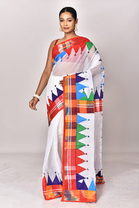 KOTA GAMCHA CHECK APPLIQUE SAREE