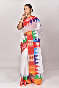 KOTA GAMCHA CHECK APPLIQUE SAREE