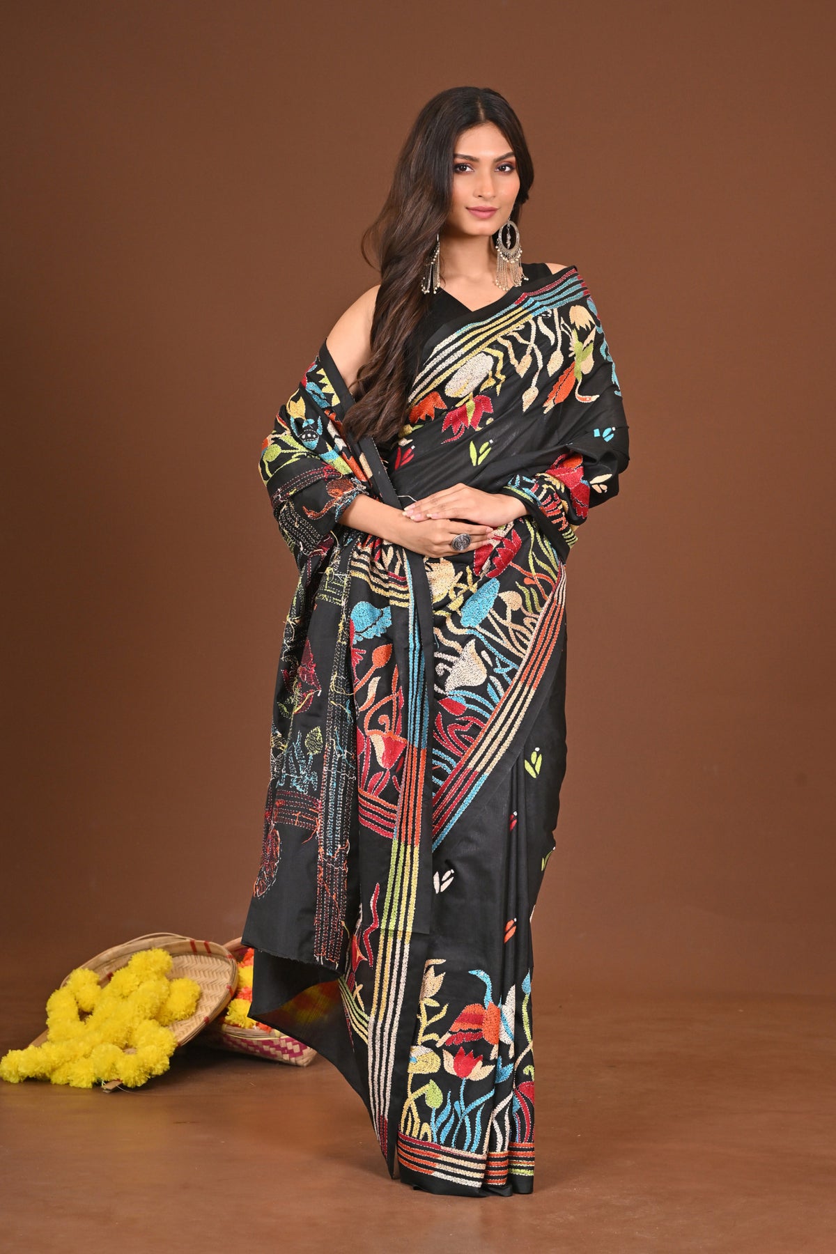 KRISHNAKALPANA BLENDED SILK KANTHA SAREE