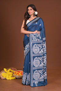 KRISHNAKOMOL BLENDED SILK KANTHA SAREE
