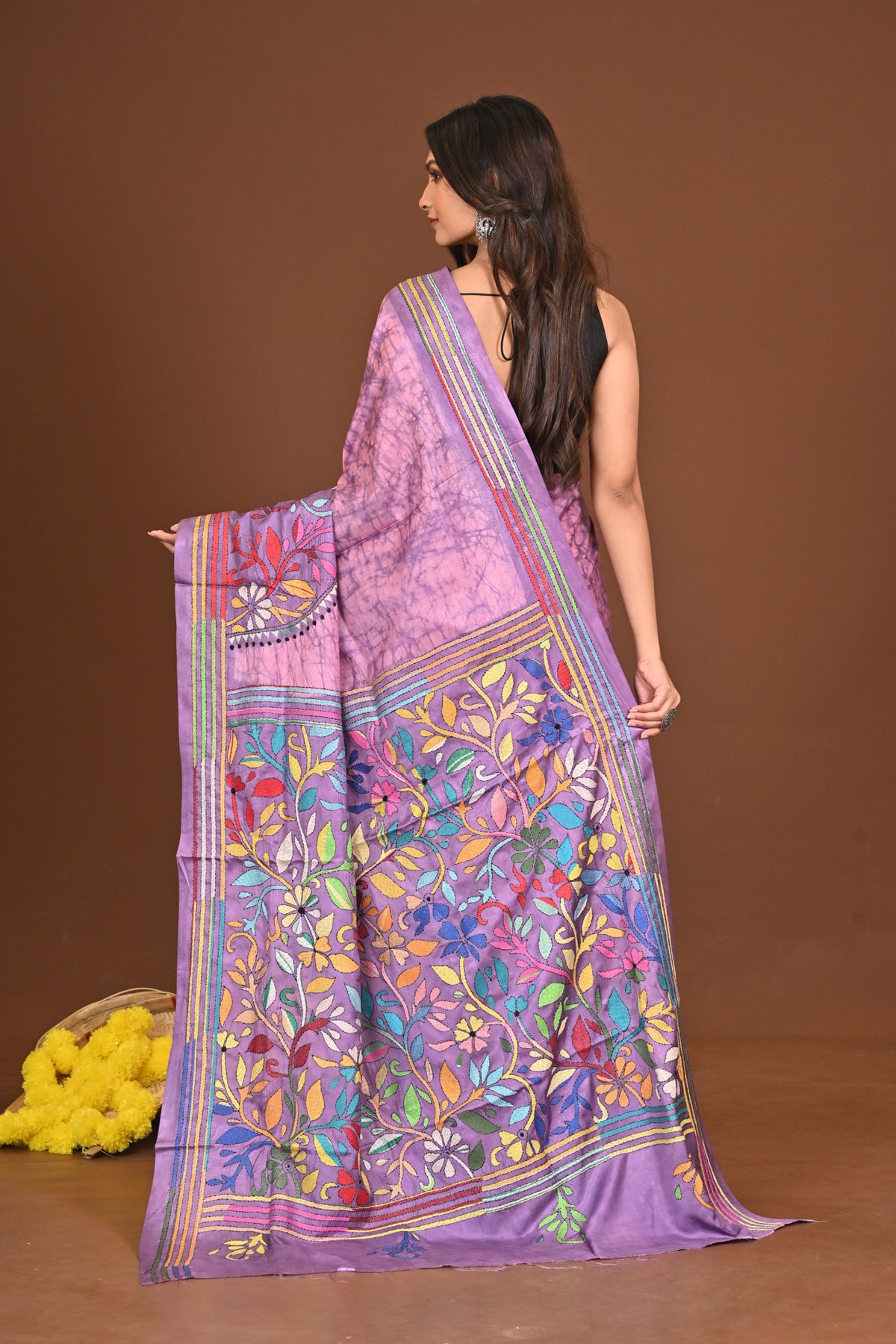 LAVANIPRITI BLENDED SILK KANTHA SAREE
