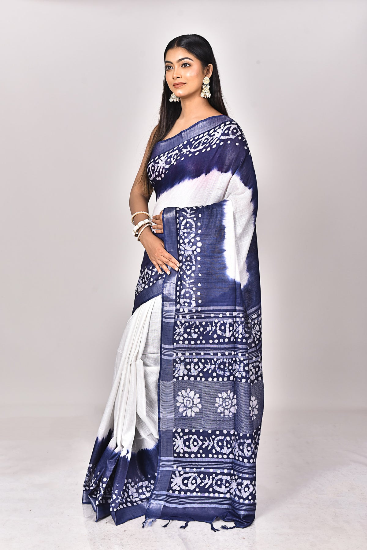LINEN BATIK SAREE