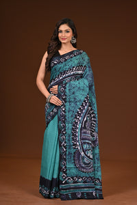 PURE COTTON HAND MALMAL SAREE