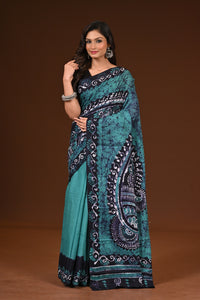 PURE COTTON HAND MALMAL SAREE