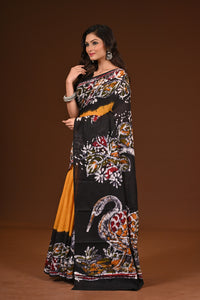 PURE COTTON HAND MALMAL SAREE