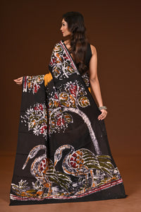 PURE COTTON HAND MALMAL SAREE