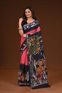PURE COTTON HAND MALMAL SAREE