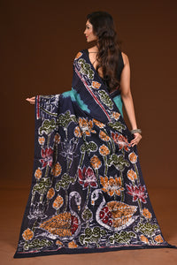 PURE COTTON HAND MALMAL SAREE