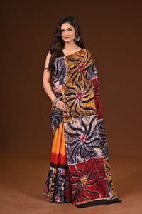 PURE COTTON HAND MALMAL SAREE