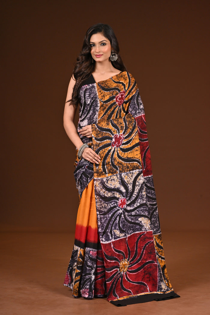 PURE COTTON HAND MALMAL SAREE