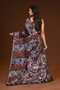PURE COTTON HAND MALMAL SAREE