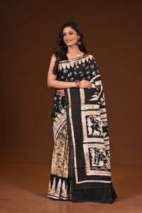 PURE COTTON HAND MALMAL SAREE