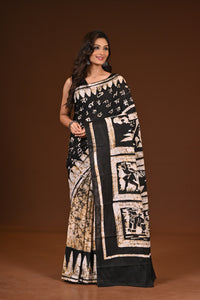 PURE COTTON HAND MALMAL SAREE