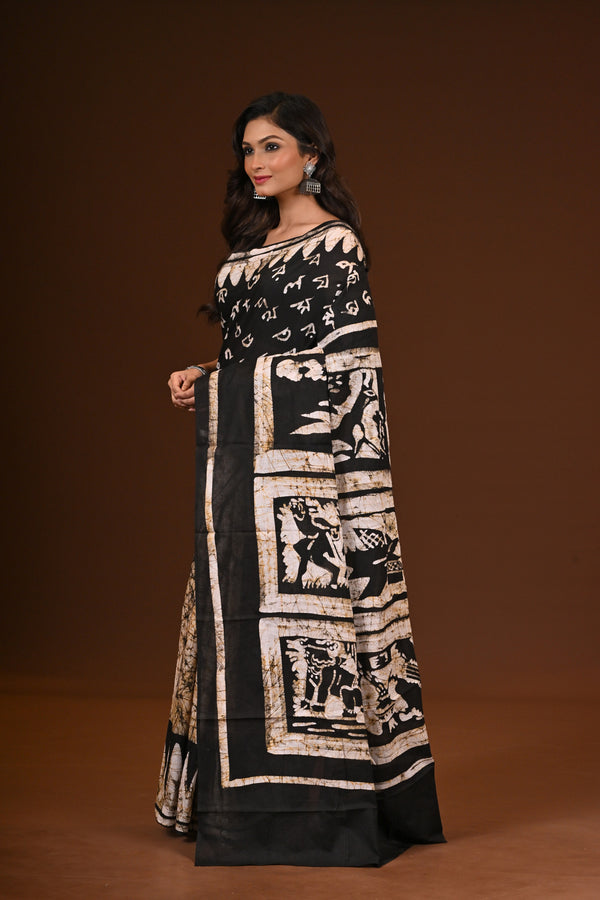 PURE COTTON HAND MALMAL SAREE