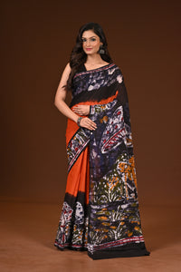 PURE COTTON HAND MALMAL SAREE