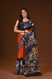 PURE COTTON HAND MALMAL SAREE