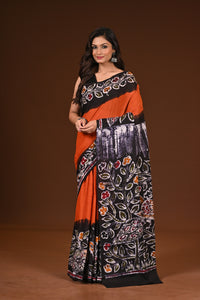 PURE COTTON HAND MALMAL SAREE