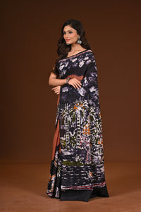 PURE COTTON HAND MALMAL SAREE