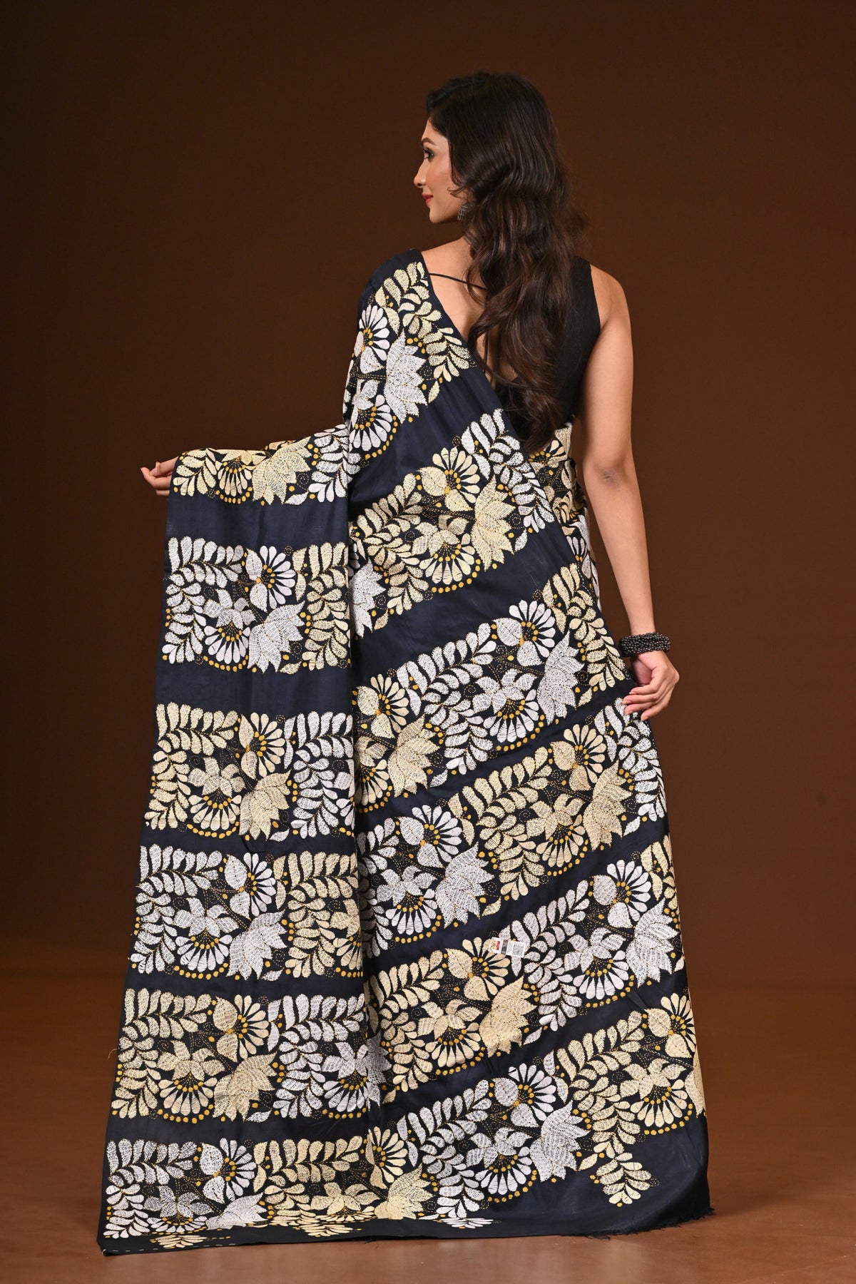 PURE SILK KANTHA SAREE