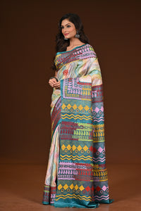 PURE SILK KANTHA SAREE