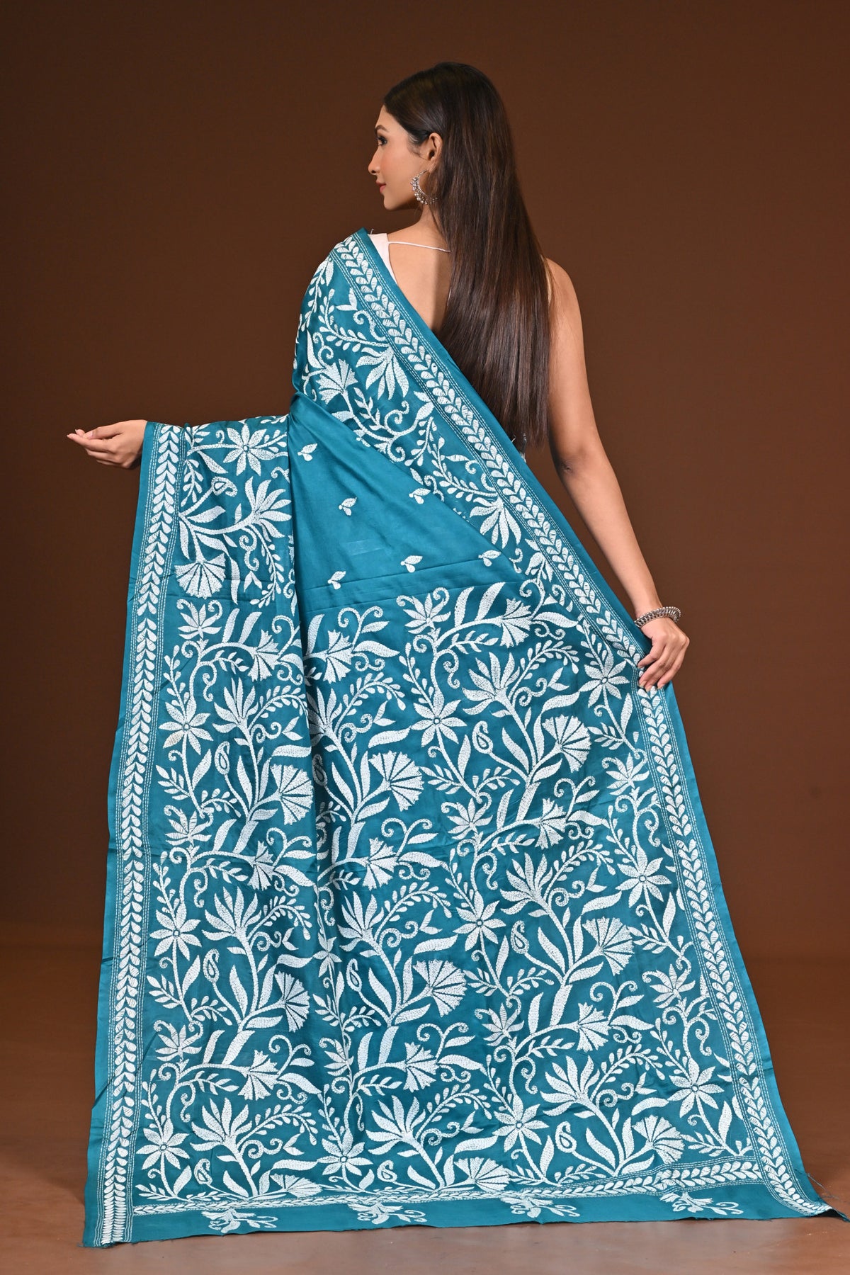 PURE  SILK KANTHA SAREE