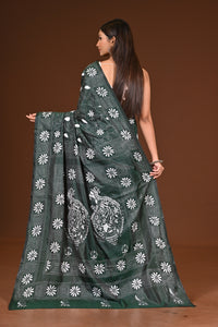 BLENDED SILK KANTHA SAREE