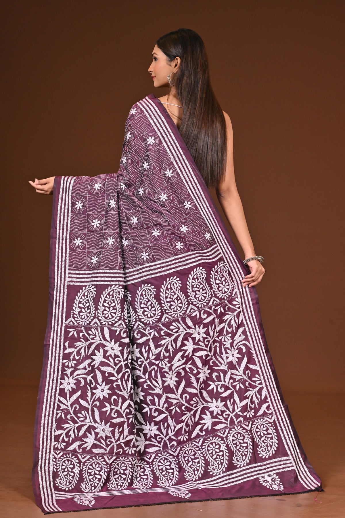 BLENDED SILK KANTHA SAREE