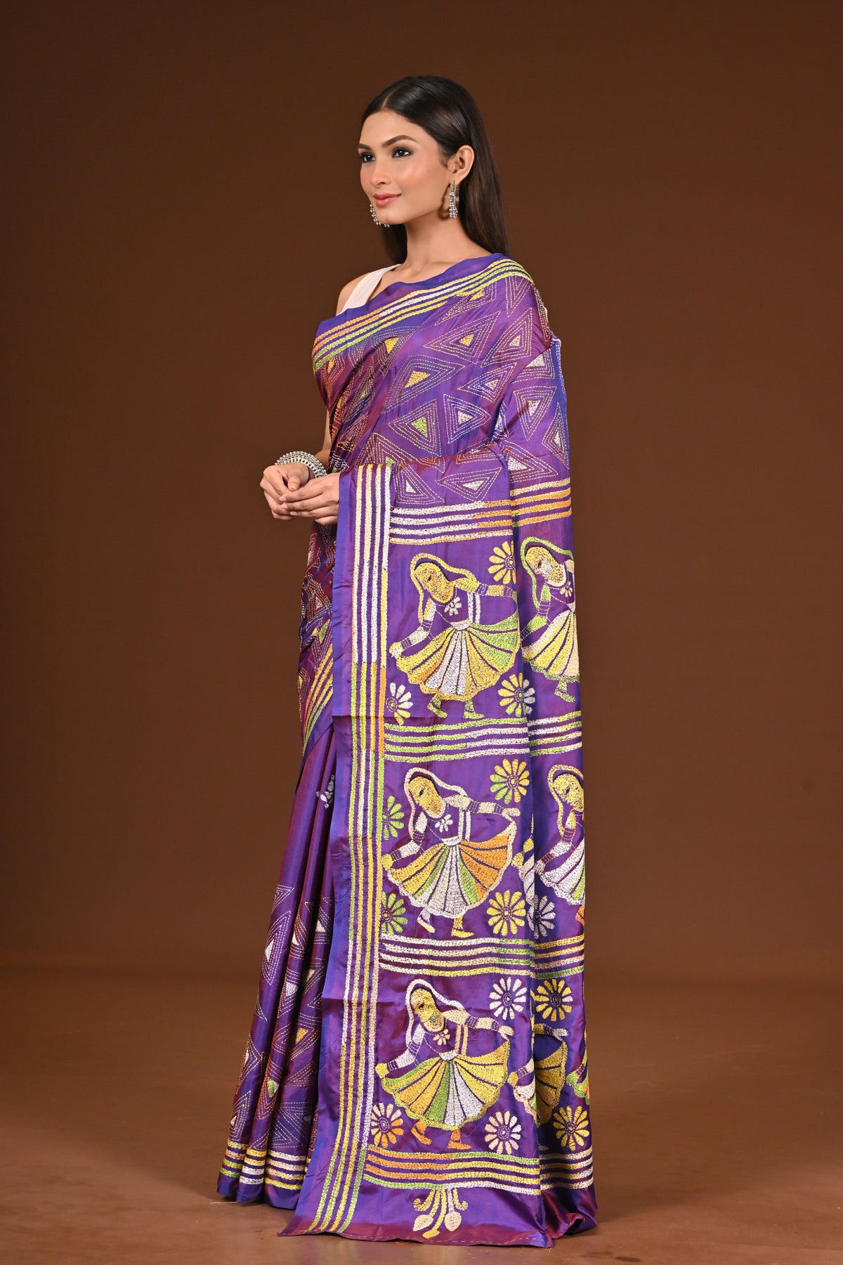 BLENDED SILK KANTHA SAREE