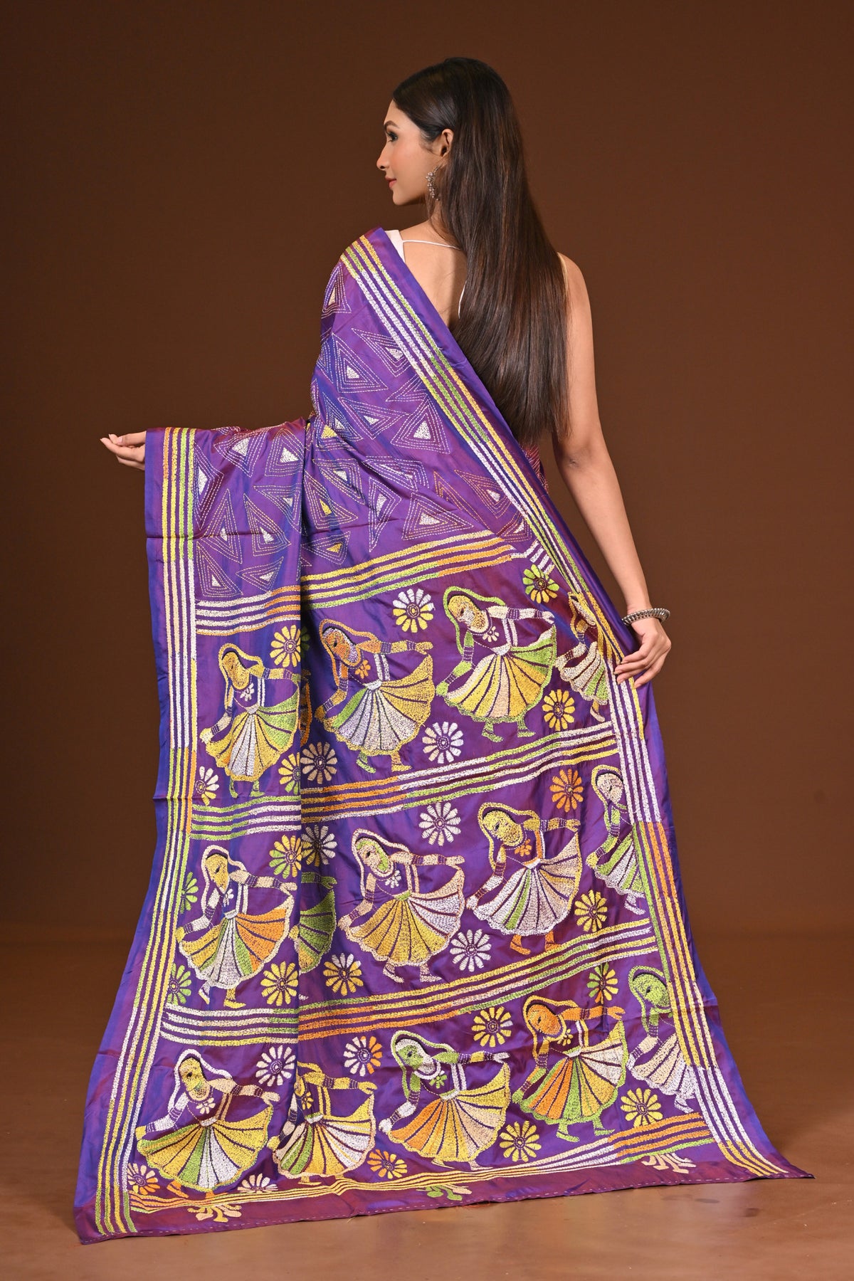BLENDED SILK KANTHA SAREE