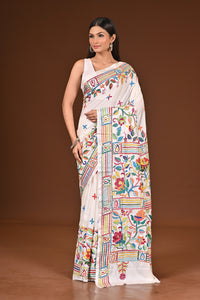 BLENDED SILK KANTHA SAREE