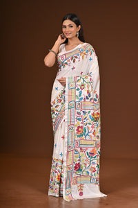 BLENDED SILK KANTHA SAREE