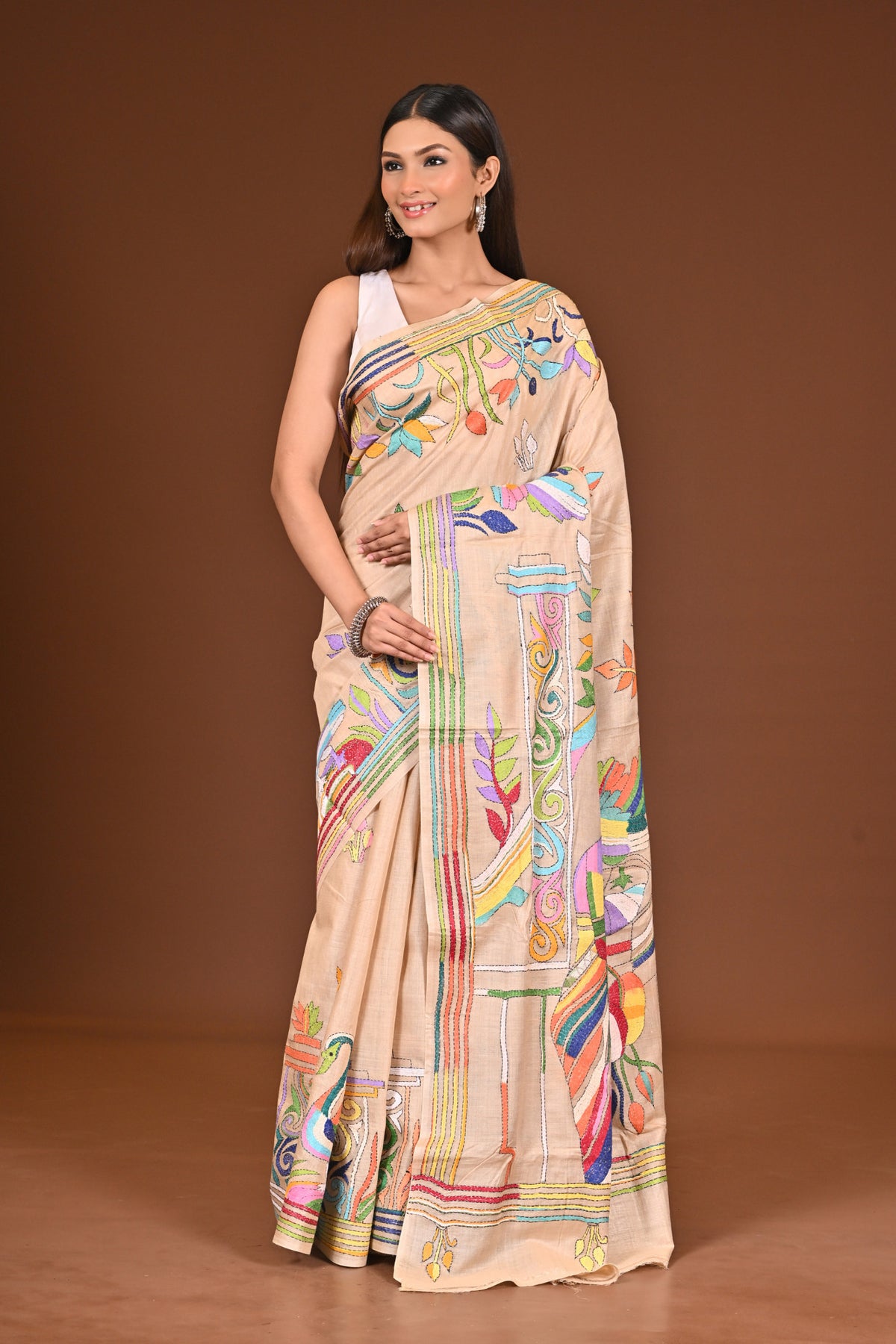 GACHI SILK KANTHA SAREE