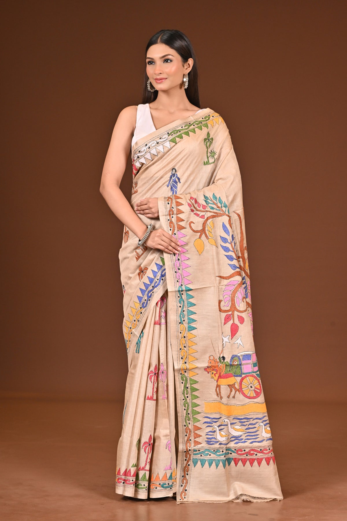 GACHI SILK KANTHA SAREE