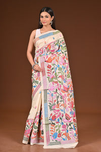 PURE  SILK KANTHA SAREE