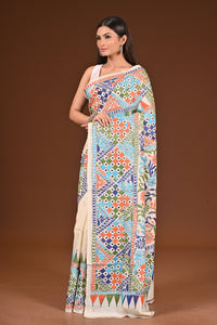 PURE  SILK KANTHA SAREE