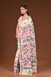 PURE  SILK KANTHA SAREE
