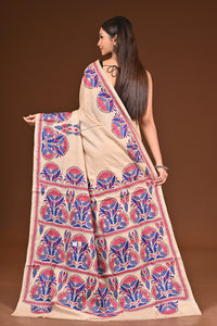 PURE  SILK KANTHA SAREE