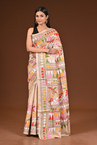 TUSSAR SILK KANTHA SAREE