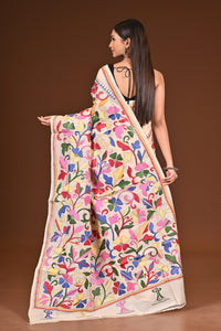 PURE  SILK KANTHA SAREE