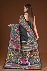 PURE  SILK KANTHA SAREE
