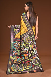 PURE SILK BATIK TEMPLE SAREE