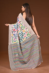 PURE SILK JALCHURI ALLOVER  KANTHA SAREE