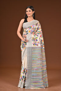 PURE SILK JALCHURI ALLOVER  KANTHA SAREE