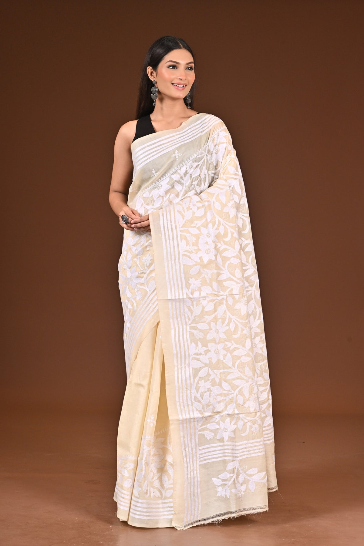 PURE  SILK KANTHA SAREE