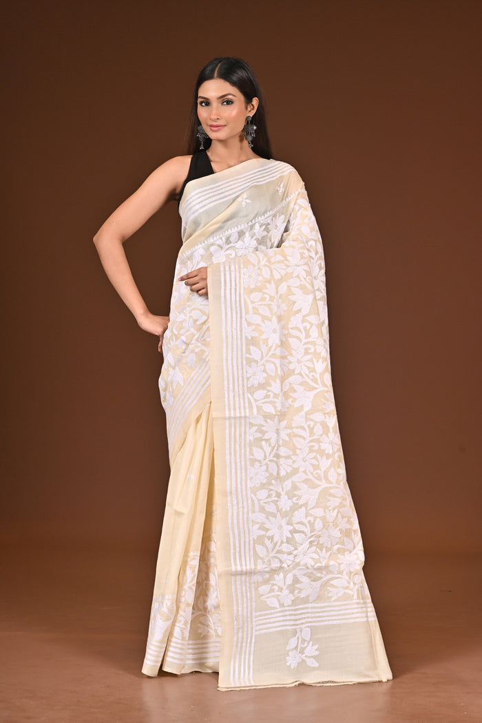 PURE  SILK KANTHA SAREE