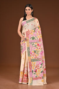 PURE  SILK KANTHA SAREE