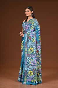 PURE  SILK KANTHA SAREE